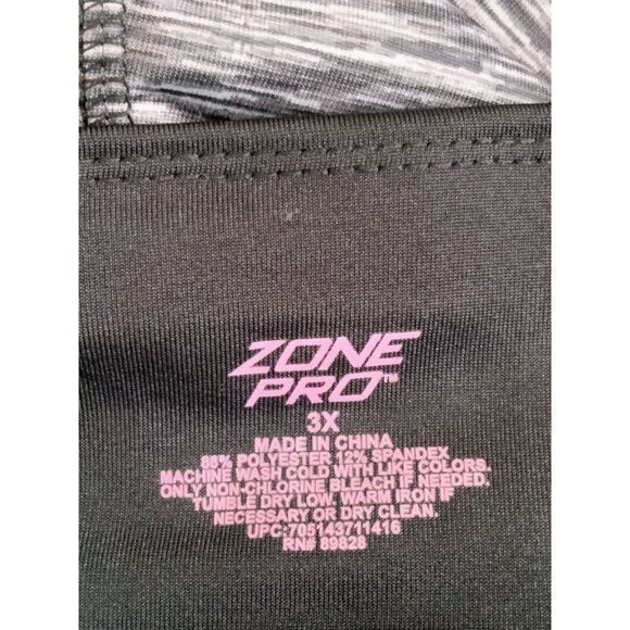 Zone Pro Womens Plus Size 3X Leggings Gray Activewear Workout Athletic Pants - Picture 7 of 7